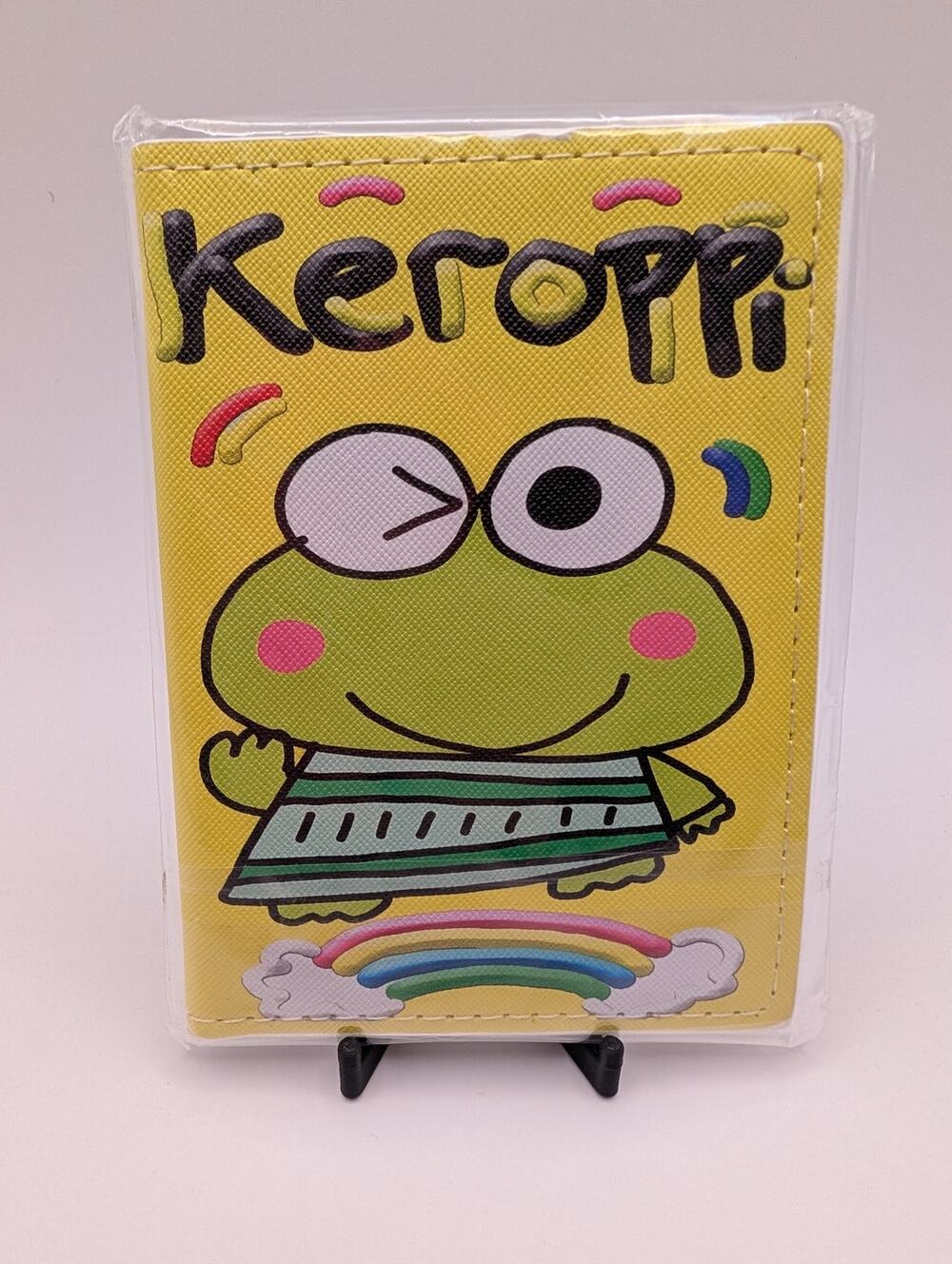 Keroppi Rainbow Passport Book Holder - Wallet Sanrio Frog - NEW